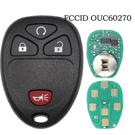 2007-2017 GM / 4-Button Keyless Entry Remote / OUC60270 / (AFTERMARKET)